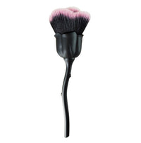 HKM-216083 Single Rose Flower Makeup Brush with Portable Plastic Handle and Man-Made Fibers