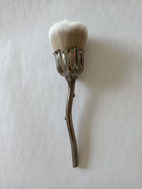 HKM-216083 Single Rose Flower Makeup Brush with Portable Plastic Handle and Man-Made Fibers