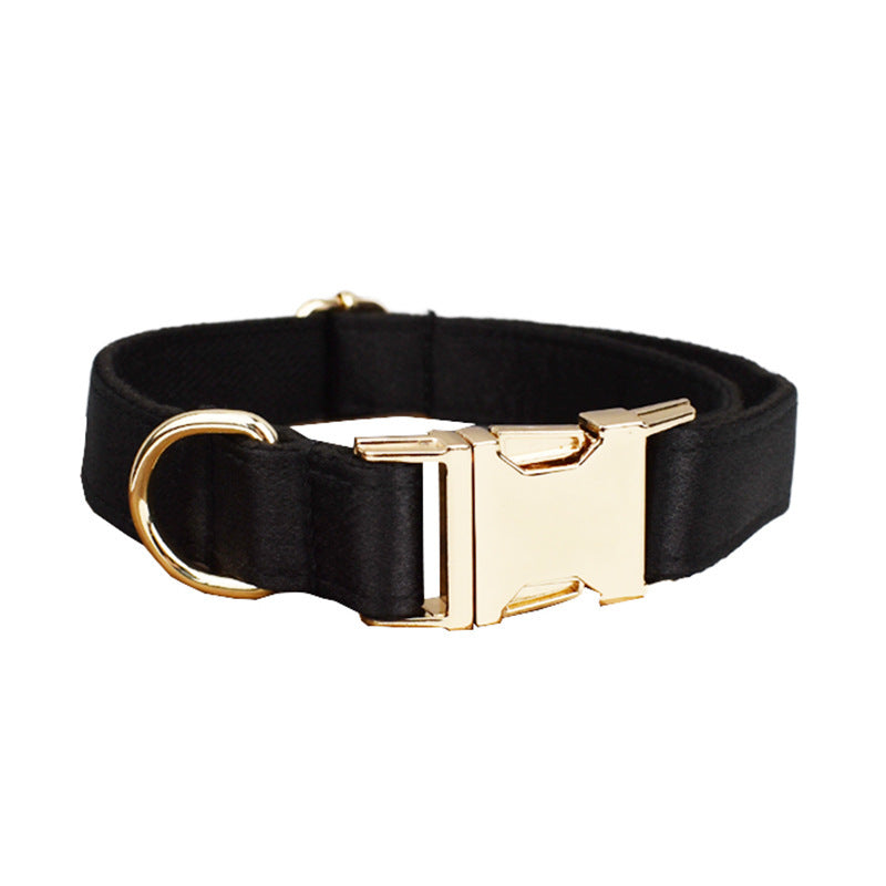 HKM-735379 Dog Collar and Leash Set with Bow and Vest - Fabric Pet Harness and Lead Combo
