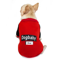 HKM-741843 Cozy Fleece Sweater for Bulldogs and Puppies - Autumn & Winter Wear in Red and Gray