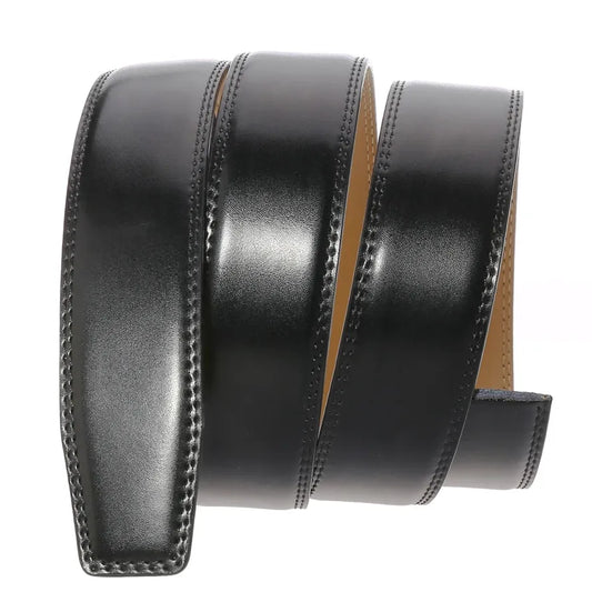 HKM-491027 Men's 3.5CM Automatic Buckle Belt - Genuine 138 Grain Cowhide Leather, Model LY35-3380