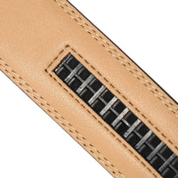 HKM-491027 Men's 3.5CM Automatic Buckle Belt - Genuine 138 Grain Cowhide Leather, Model LY35-3380
