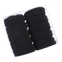 HKM-905683 Thickened Geometric Cloth Hair Loops - 10 Pack Set in Black and Color Options