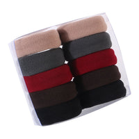 HKM-905683 Thickened Geometric Cloth Hair Loops - 10 Pack Set in Black and Color Options