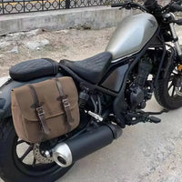 HKM-860691 Vintage Waterproof Batik Canvas Motorcycle Side Bag - Khaki, Army Green, Black