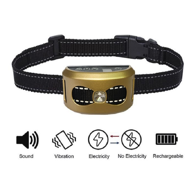 HKM-488723 Bark Control Electric Shock and Vibration Collar for Dogs - X and O Shape Design