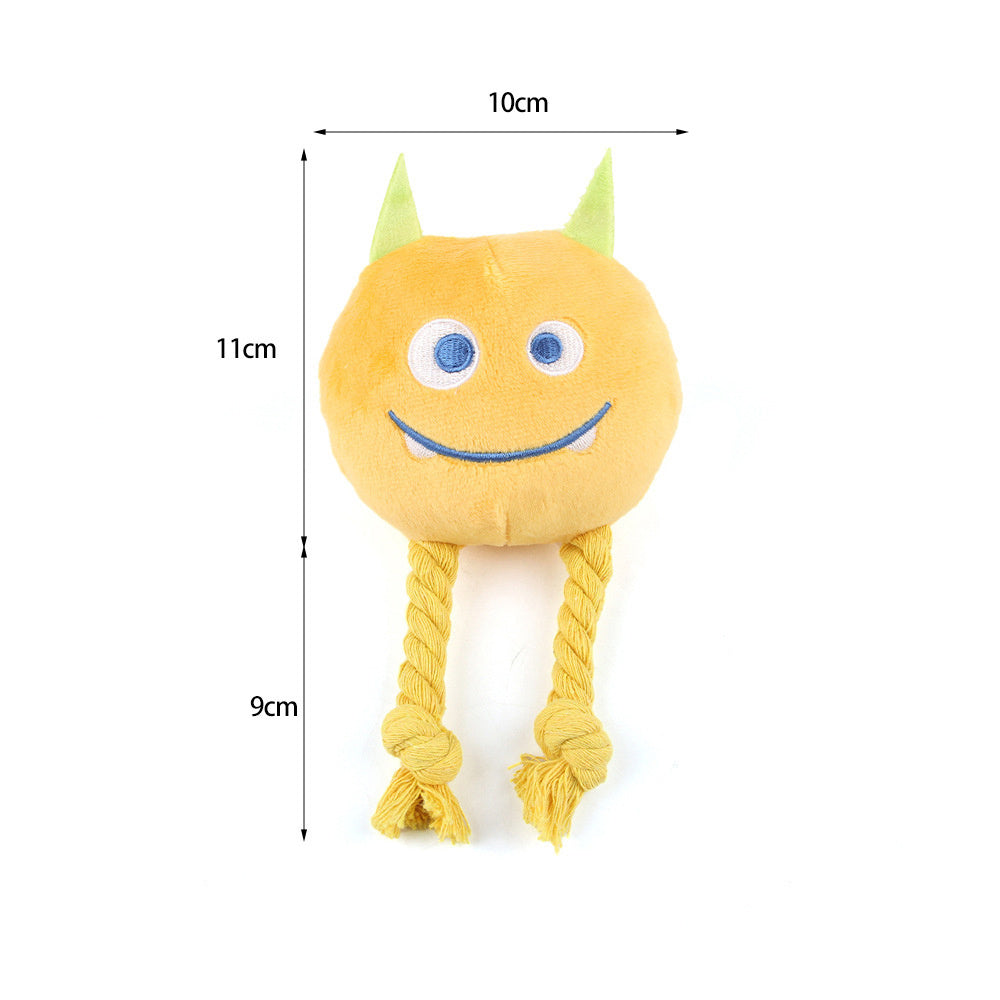 HKM-976595 Squeaky Rope Plush Dog Toys for Small and Medium Breeds, Ideal for Keeping Puppies Busy