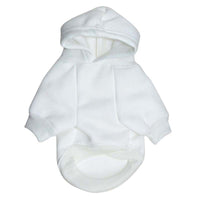 HKM-138835 Cozy Fleece Hooded Sweater for Small Dogs - Casual Design in White and Red
