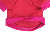 HKM-138835 Cozy Fleece Hooded Sweater for Small Dogs - Casual Design in White and Red