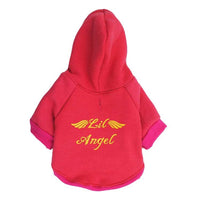 HKM-138835 Cozy Fleece Hooded Sweater for Small Dogs - Casual Design in White and Red