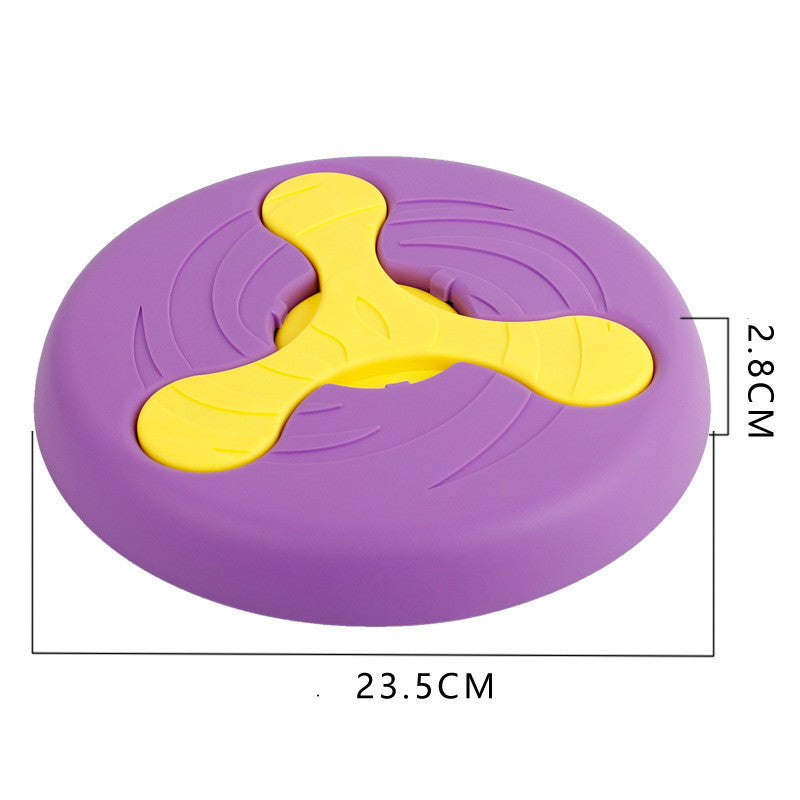 HKM-222611 Durable Bite-Resistant UFO Toy for Effective Pet Training - 23.5cm Diameter, Purple and Green