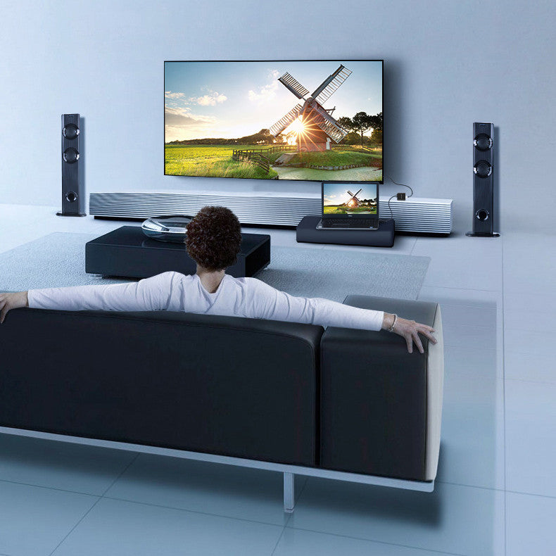 KTX-787219 HDMI to AV Adapter Cable for Computer, TV, Projector with Audio Support, 25cm Pure Copper Design