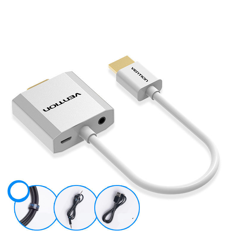 KTX-787219 HDMI to AV Adapter Cable for Computer, TV, Projector with Audio Support, 25cm Pure Copper Design