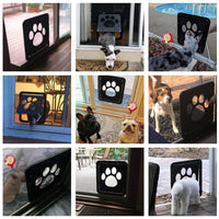 HKM-070099 Lockable Screen Door for Pets - Durable Plastic Flap for Cats and Dogs, Ideal for Windows and Home Use