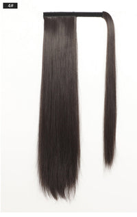 HKM-035603 European and American Real Human Hair Ponytail Wig - Available in Various Lengths and Colors