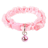 HKM-962131 Lace Pet Collar Necklace with Bell for Cats and Dogs in Various Colors