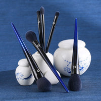 HKM-757139 Complete Makeup Brush Set for Eye and Face Application with Long Handles