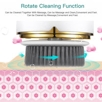 HKM-996243 Electric Rotating Multifunctional Face Washing Device with USB Charging and Deep Cleansing Brush Heads
