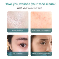 HKM-996243 Electric Rotating Multifunctional Face Washing Device with USB Charging and Deep Cleansing Brush Heads
