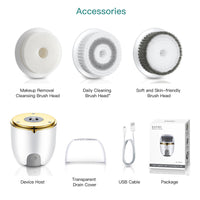 HKM-996243 Electric Rotating Multifunctional Face Washing Device with USB Charging and Deep Cleansing Brush Heads
