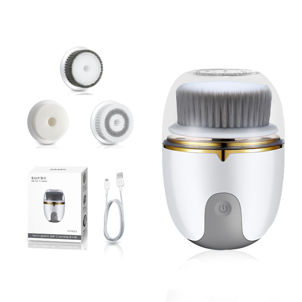 HKM-996243 Electric Rotating Multifunctional Face Washing Device with USB Charging and Deep Cleansing Brush Heads