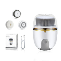 HKM-996243 Electric Rotating Multifunctional Face Washing Device with USB Charging and Deep Cleansing Brush Heads
