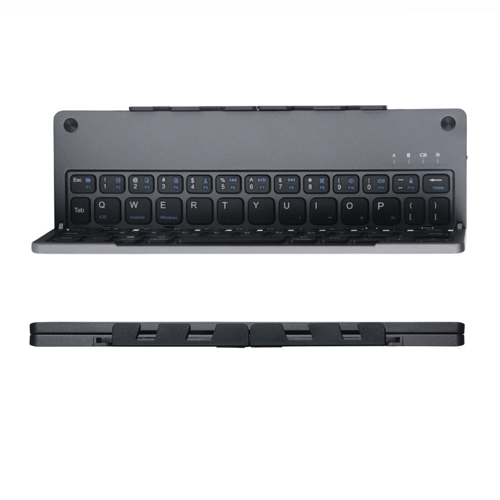 KTX-596051 Compact Bluetooth Folding Keyboard with Touch-Sensitive Design and Hidden Stand