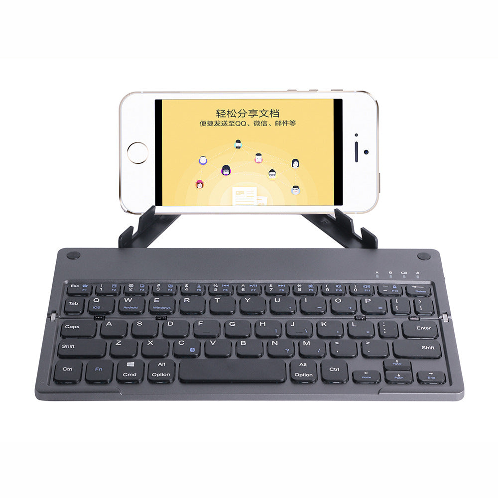 KTX-596051 Compact Bluetooth Folding Keyboard with Touch-Sensitive Design and Hidden Stand