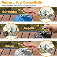 HKM-532179 13000W Portable Camping Stove with Five-Burner Design and Piezo Ignition for Outdoor Cooking