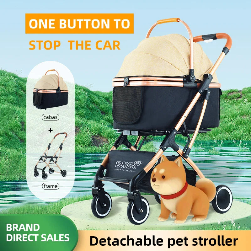 JMT-044170 Folding Outdoor Pet Stroller for Small Dogs and Cats