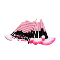 HKM-952595 Wood Handle Nylon Cosmetic Brush Set for Flawless Makeup Application