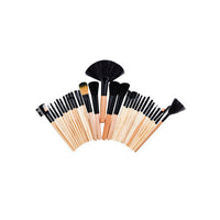 HKM-952595 Wood Handle Nylon Cosmetic Brush Set for Flawless Makeup Application