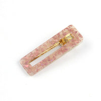 HKM-607315 Geometric Acrylic Side Clip Hairpin - Japanese Retro Korean Style Hair Accessory