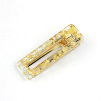HKM-607315 Geometric Acrylic Side Clip Hairpin - Japanese Retro Korean Style Hair Accessory