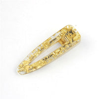 HKM-607315 Geometric Acrylic Side Clip Hairpin - Japanese Retro Korean Style Hair Accessory