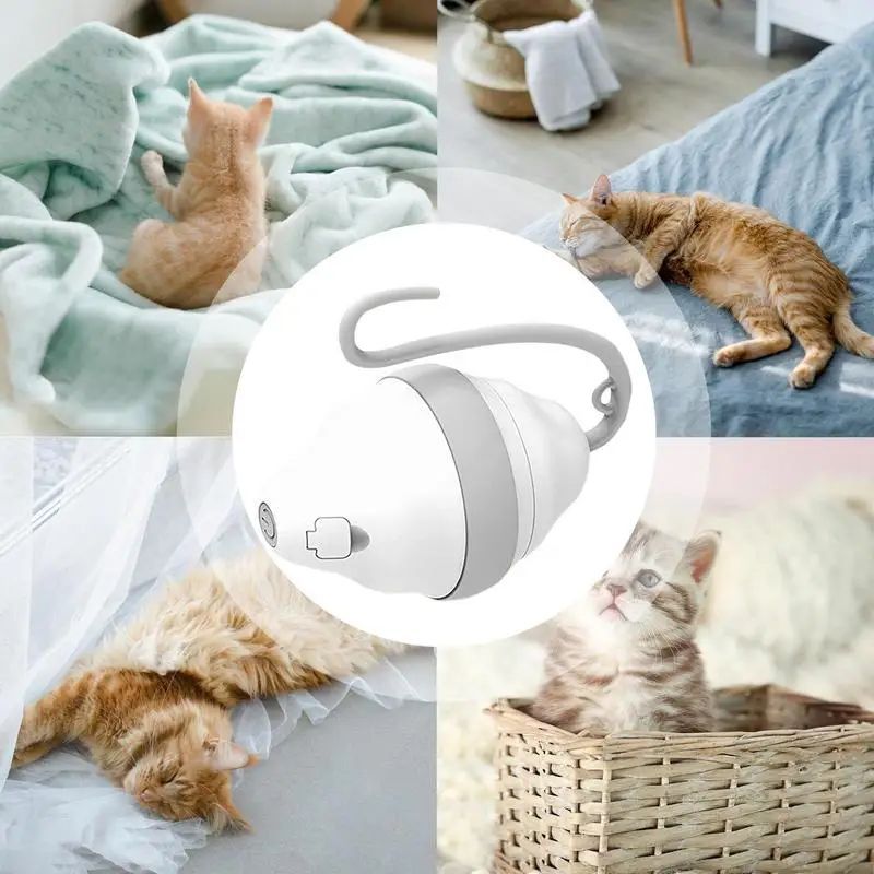 HKM-856403 Automatic Moving Mouse Cat Toy with Glowing Feather and Irregular Movement for Engaging Playtime