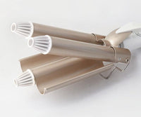 HKM-748499 Triple Barrel Hair Curling Iron for Loose S-Waves with Tourmaline Ceramic Technology