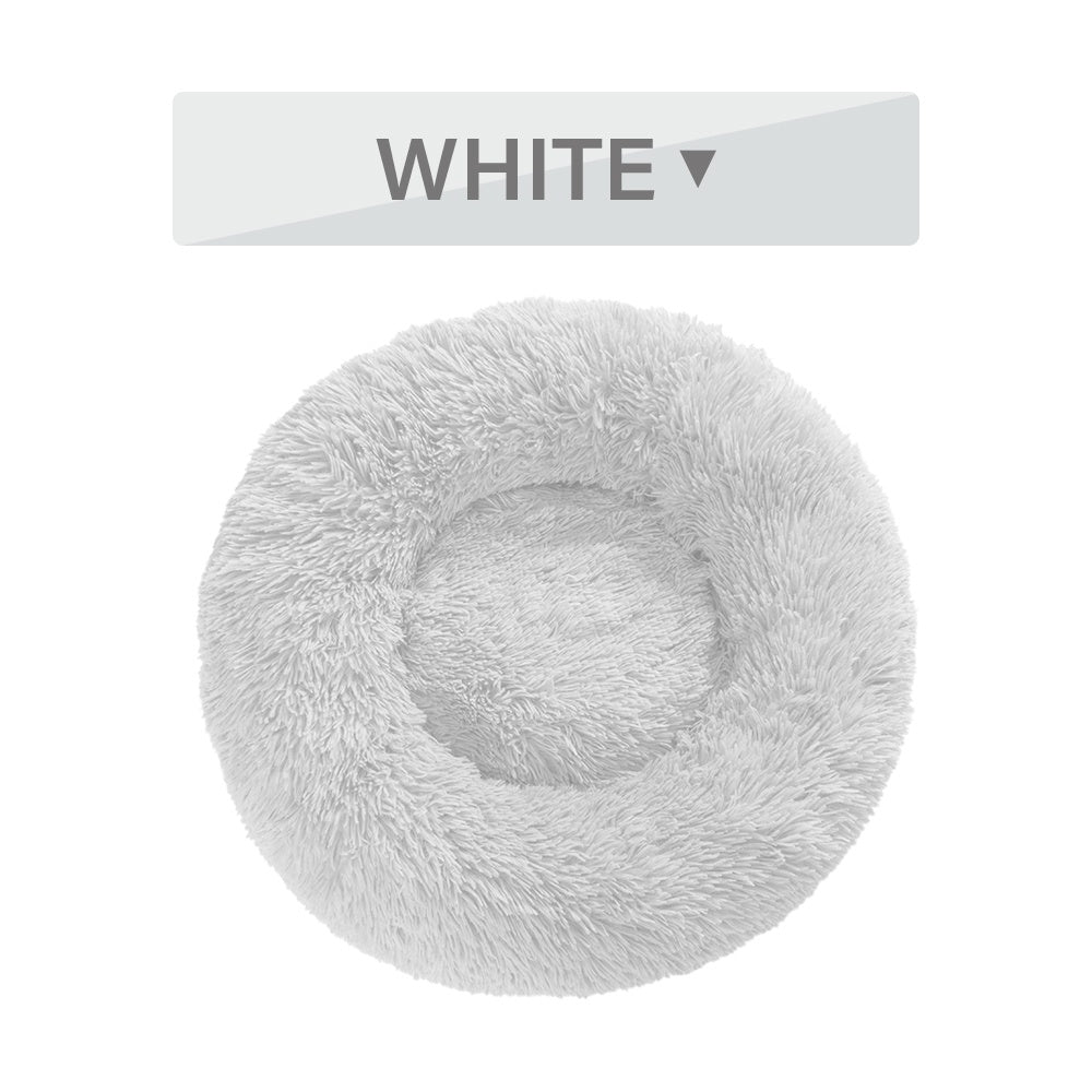 HKM-445395 Fluffy Long Plush Pet Bed for Dogs and Cats - Warm, Soft, Washable Cushion Available in Multiple Sizes
