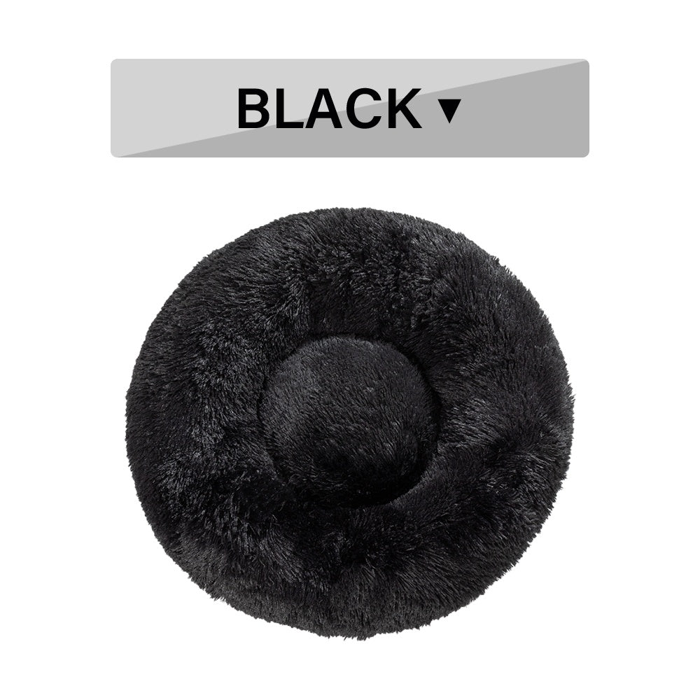 HKM-445395 Fluffy Long Plush Pet Bed for Dogs and Cats - Warm, Soft, Washable Cushion Available in Multiple Sizes