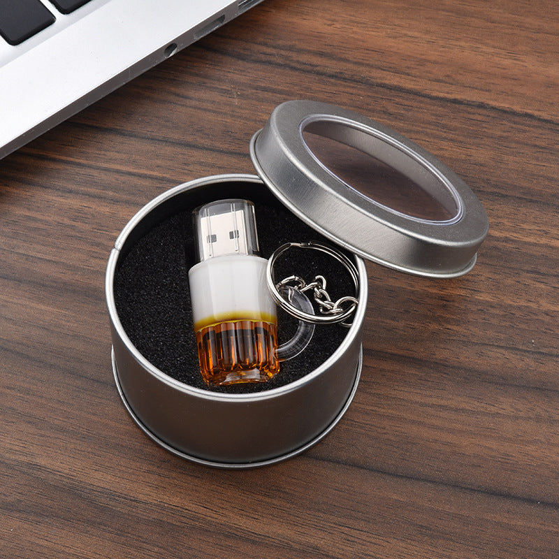 KTX-461523 Personalized Beer Mug USB Flash Drive - 2GB to 64GB Storage Options, Metal & Plastic Design