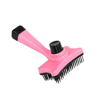 HKM-853971 Automatic Pet Hair Removal Comb - Ergonomic Design with Plastic Handle, 12.5 cm Height, 8 cm Width, 2 cm Needle Length, 9 cm Handle Length