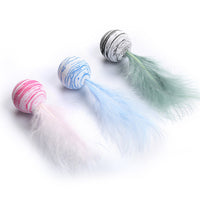 HKM-888019 Feathered EVA Lightweight Foam Ball Toy for Cats – Fun Pet Playtime Accessory
