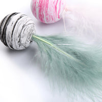 HKM-888019 Feathered EVA Lightweight Foam Ball Toy for Cats – Fun Pet Playtime Accessory