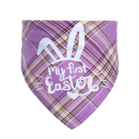 HKM-536339 Easter Bunny Pet Triangle Towel for Cats - Cotton, Casual Style, 20-42cm Neck Size