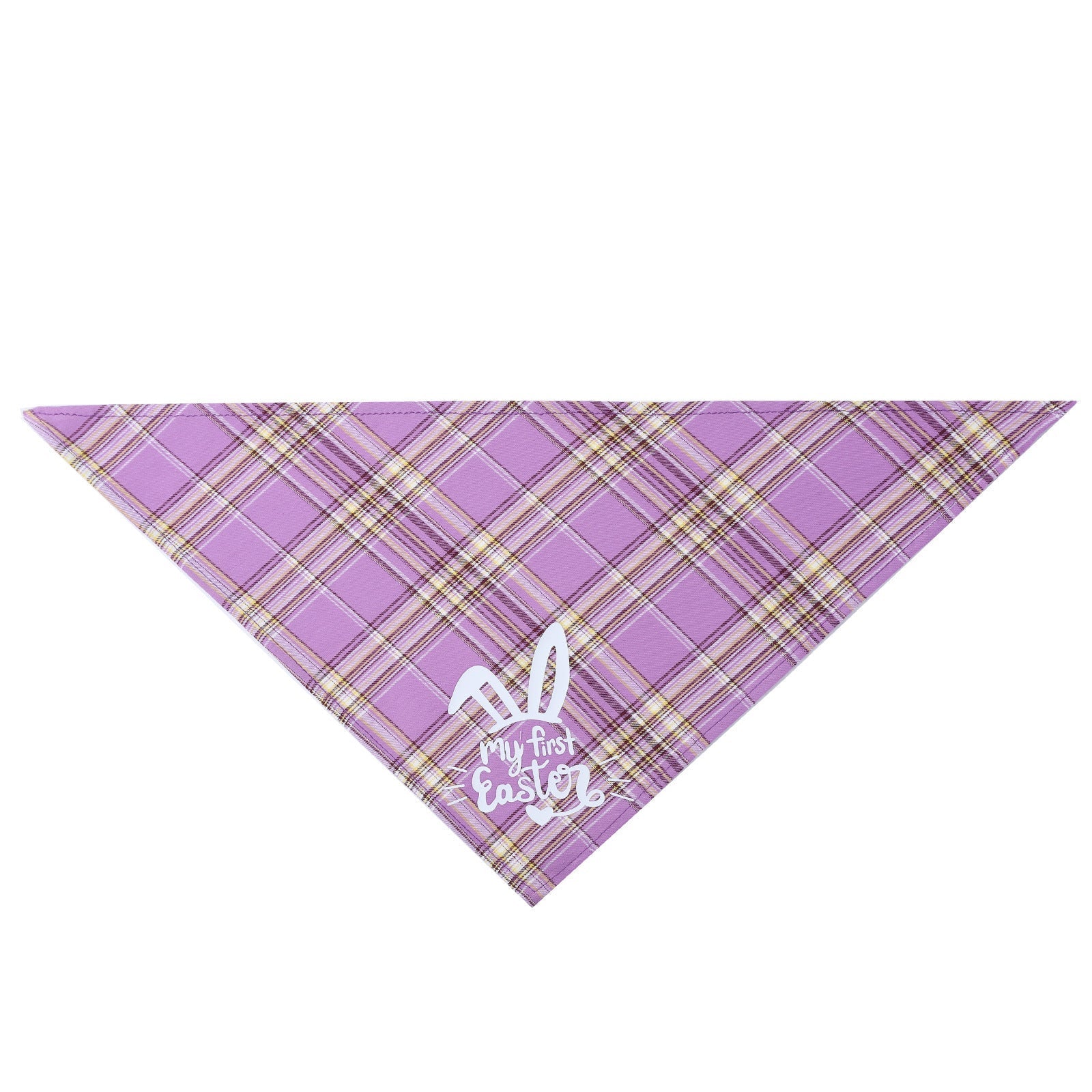 HKM-536339 Easter Bunny Pet Triangle Towel for Cats - Cotton, Casual Style, 20-42cm Neck Size