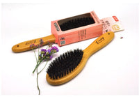 HKM-583443 Bamboo Hair Brush with Wild Boar Bristles and Ergonomic Handle