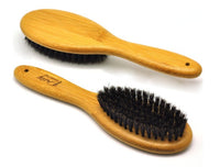 HKM-583443 Bamboo Hair Brush with Wild Boar Bristles and Ergonomic Handle