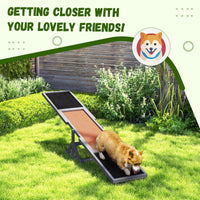 HKM-919955 Wooden Dog Agility Seesaw, Weather Resistant, for Training and Exercise, 83 L x 16 W x 14 H, Suitable for Dogs up to 110 lbs