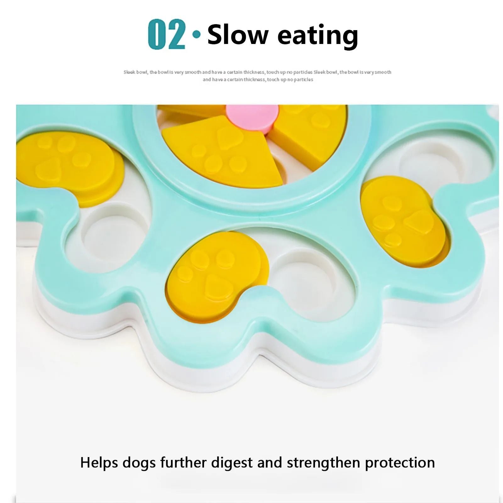 HKM-504979 Interactive Flower-Shaped Dog Puzzle Slow Feeder for Mental Stimulation and Healthy Eating