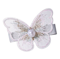 HKM-719123 Pearl Embroidery Butterfly Hairpin Decorative Clip for Women